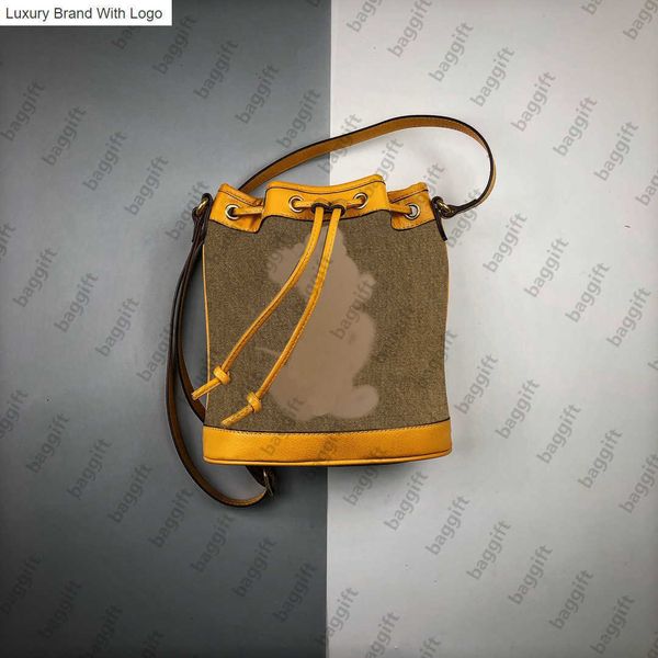 

l bag handbags cartoon designer animal printing brown canvas bags cover hobo vintage mini bucket totes cross body pochette wallets round cak, Black