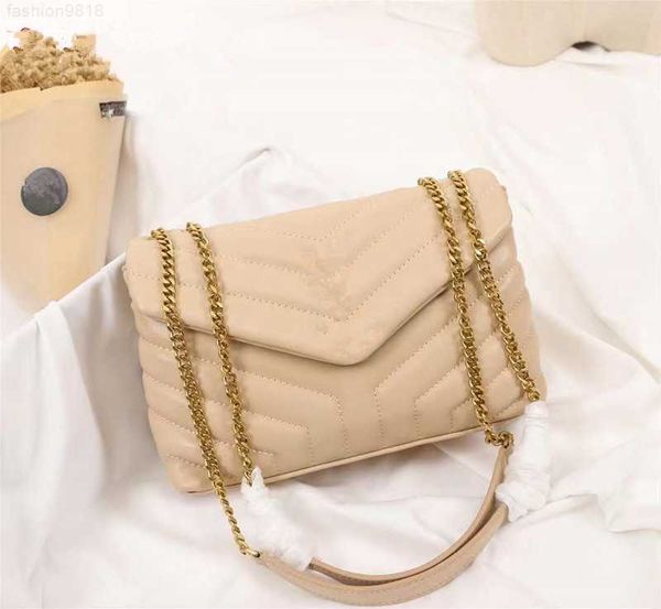 

designer handbag women evening bags square fat loulou chain bag real leather large capacity shoulder bags quilted messenger