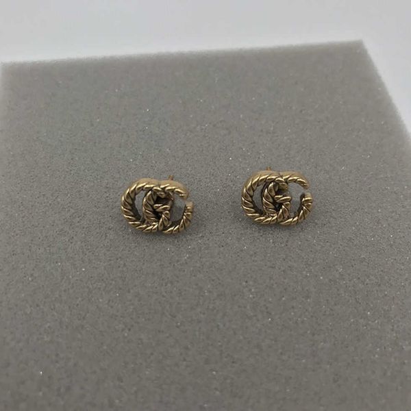 

80% off 2023 new luxury fashion jewelry for family classic snake double women's net red silver needle versatile earrings, Golden