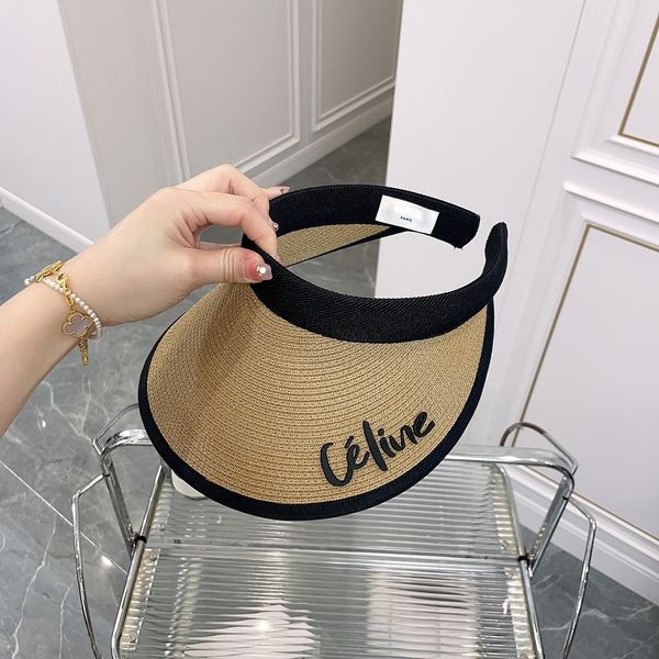 

protection hat sun without big brim cap for women summer outdoor beach anti uv vinyl hats female handmade straw caps bonnet, Blue;gray