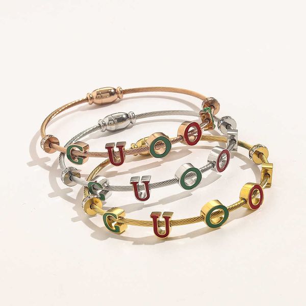 

design luxury jewelry bracelet magnet buckle enamel wire rope personalized bracelet, White