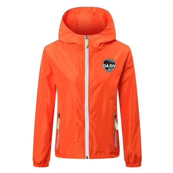 

houston dash mens jackets windbreaker soccer jacket zipper hooded football coats hoodie solid color sports windproof waterproof coat size s-, Black;brown