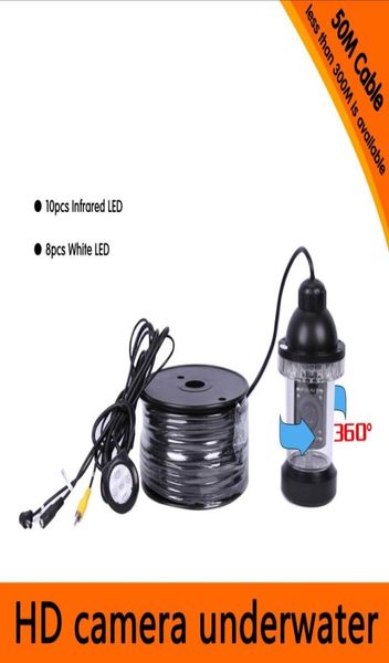 

50meters depth 360 degree rotative underwater camera with 18pcs of white or ir led for fish finder diving camera application1739343