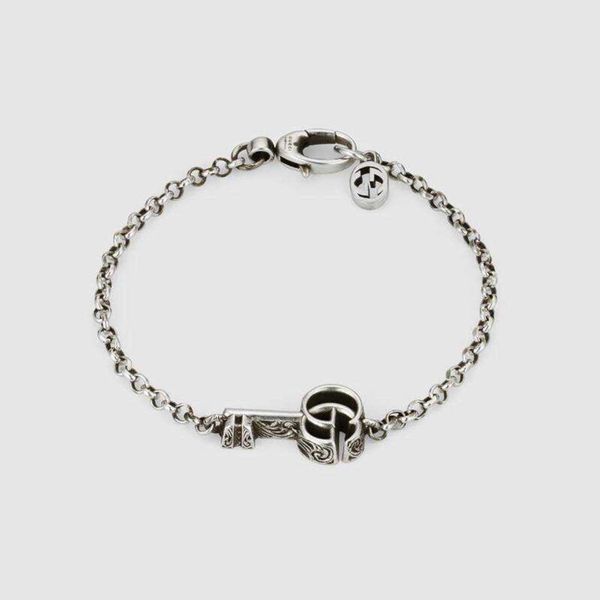 

95% off 2023 new luxury fashion jewelry for same old family double key bracelet men's and women's hip hop new jewelry, Black