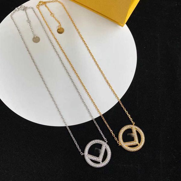 

95% off 2023 new luxury fashion jewelry for brass material rhinestone necklace new korean style versatile sweater chain, Silver