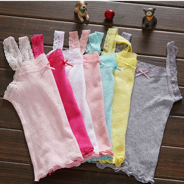 

tshirts girls camisole cotton bottoming childrens sleeveless baby summer clothes p6179 230303, Blue
