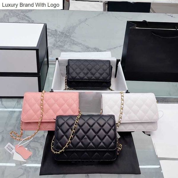

wallets cc classic bag c caviar leathe/lambskin quilted woc bags wallet with chain gold metal hardware matelasse chain crossbody shoulder ca