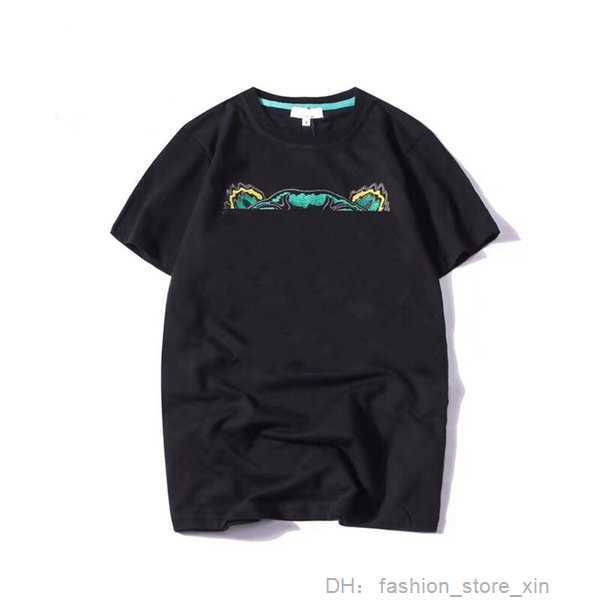 

ken zo 1to119ss summer t shirt animal head letters embroidery men tee shirts fashion short sleeve women tshirt streetwear s-2xl 16 7j36, White;black