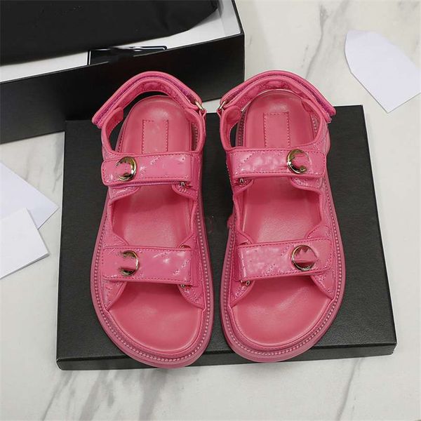 

fashion sandals luxury design 2023 channel women high heel leather letter logo wedding party casual slippers 07-015, Black