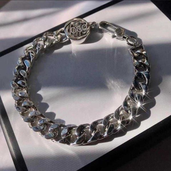 

95% off 2023 new luxury fashion jewelry for sterling silver classic vintage double interlocking luxury bracelet for male and female lovers, Black