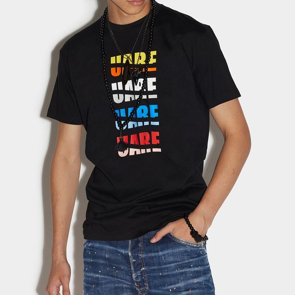 

dsq phantom turtle men's t-shirts mens designer t shirts black white color wave cool t-shirt men summer fashion casual street t-shirt, White;black