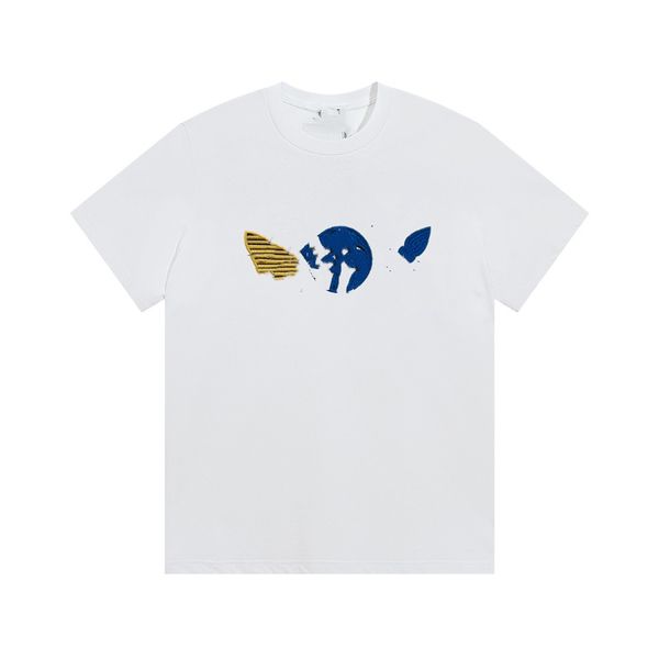

fashion men's t-shirts 2023 louiseity soft cotton short sleeve round neck wrinkle proof preshrunk letter logo loose student casual coup, White;black