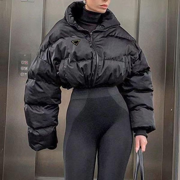 

down jackets womens jackets puffy woman down coats winter outwears designer lady slim jacket windbreaker short coat size s-l fxjog, Black