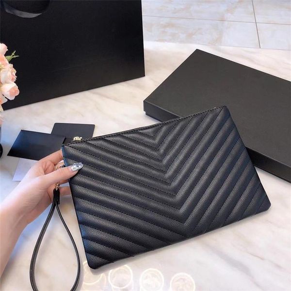 

5a luxury fashion brand classic leather wallet handbag twill ladies folding messenger bag waist bag with box whole337x, Red;black