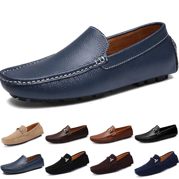 

mens women casual shoes leather soft sole black white red orange blue brown sneaker 015