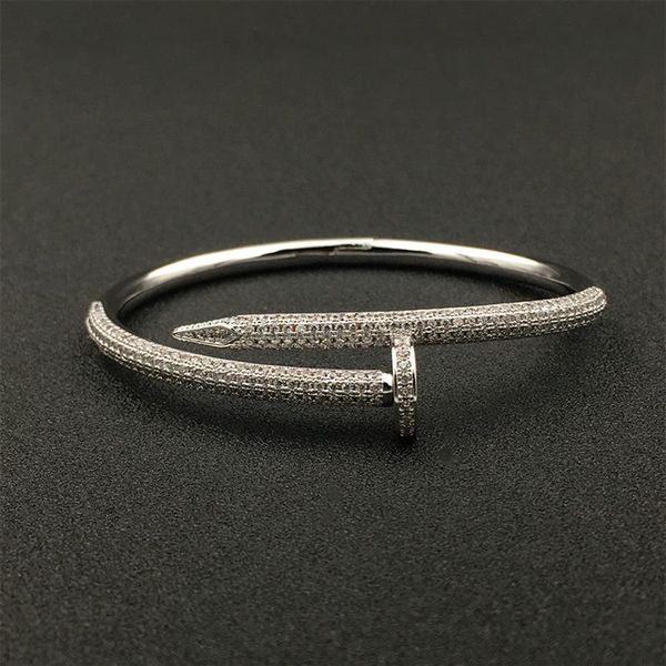 

full diamond bracelets women men 18k gold plated bangle bracelet jewelry for lover gift no box295p, Black