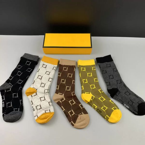 

2023 mens socks designer for womens men luxury cotton sock classic designers letter stocking comfortable 5 pairs together popular trend lol, Black