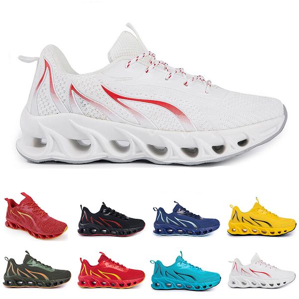 

men women running shoes summer ventilation white black blue red sports sneaker 037