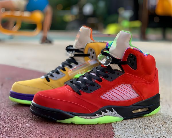 

men women 5s basketball shoes university blue carmine bordeaux electric green hare midnight infrared white barely rose sport sneakers with t