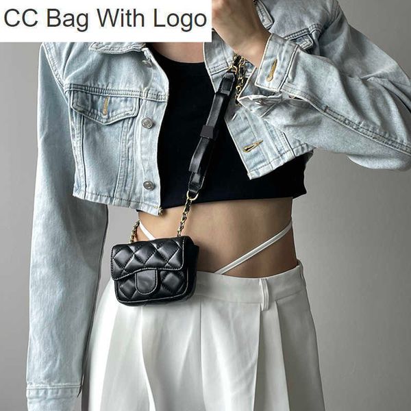 

cc handbags womens cross body designer vanity waistpack bags 4 colors trends ladies with bowknot chest coin purse ghw crossbody shoulder cos, Black