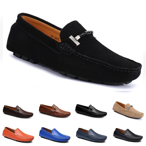 

mens women casual shoes leather soft sole black white red orange blue brown comfortable sneaker 033