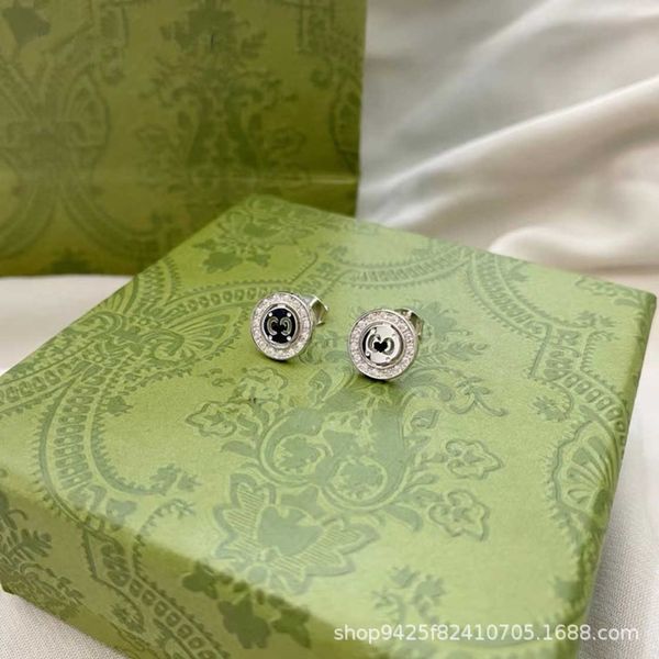 

70% off 2023 new luxury fashion jewelry for silver hollow three-dimensional double diamond simple earrings girlfriend gift, Golden