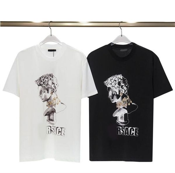 

mens women high1 quality t shirt designers tshirts letter print round neck short sleeve black white fashion man tees 05, White;black
