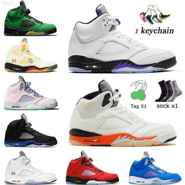 

2022 wholesale 5 5s easter mens basketball shoes concord racer blue quai 54 unc jumpman anthracite raging bull fire red black muslin trainer