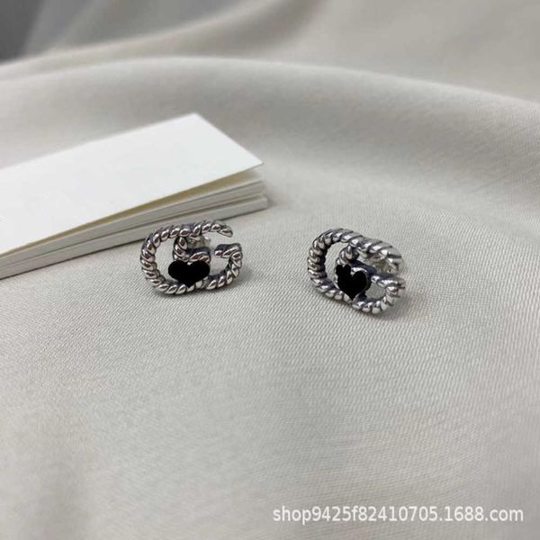 

20% off 2023 new luxury fashion jewelry for silver double three-dimensional hollow old fried dough twists earrings, Golden