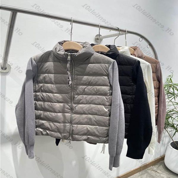

Down Jackets Knitted panel womens down jacket 'NFC' Europe and American style puffer jackets Designers women S Clothing Size Cswj, Black