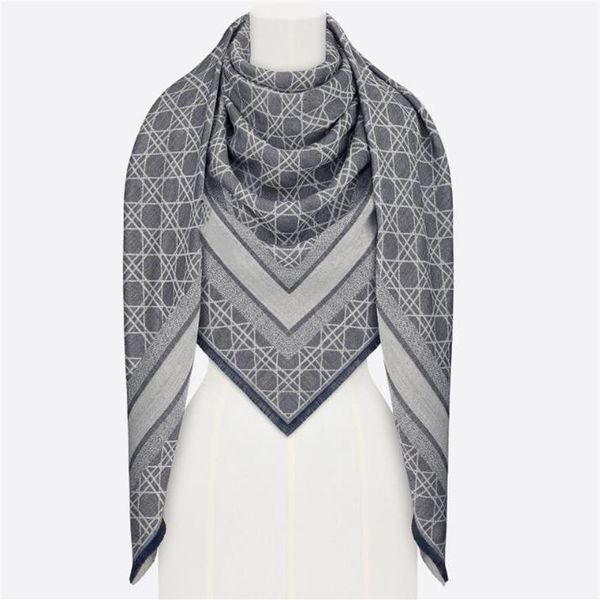 

women denim shawl 140 140 cm fringed-end wraps fashion designer lady wool silk cashmere jacquard band scarf256c, Blue;gray