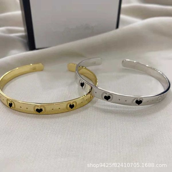 

80% off 2023 new luxury fashion jewelry for new stereo cool style bracelet gold and silver two-color lovers, White
