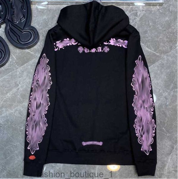 

mens luxury fashion jackets sweatshirts designer hoodies ch sanskrit sweater zipper hooded cross pullover hoodie casual men women 93ibp93ibp, Black