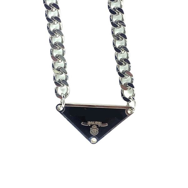 

necklaces luxury chain fashion jewelry black white p triangle pendant design party silver hip hop punk men names statement jewellery valenti