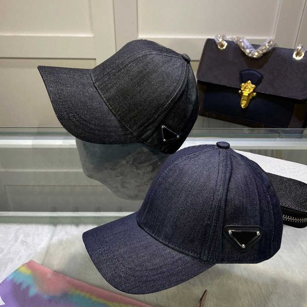 

designer ball caps casual cap deep denim street fashion hats for woman 2 color solid cowboy dome k6e3, Blue;gray
