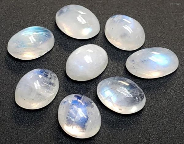 

loose diamonds beautiful 8x10 mm cabochon oval cut rainbow moonstone7532417, Black