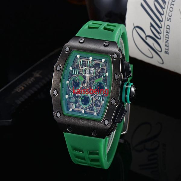 

2021 men's watches male luxury silicone quartz watches for man sports men designer wristwatch relogio masculino2543, Slivery;brown