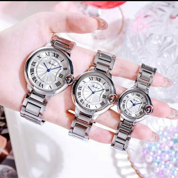 

women watches and new cartiars ballon de women lovers men fashion high-quality blue watch needle balloon series fine steel strap quartz 0q0s, Slivery;golden