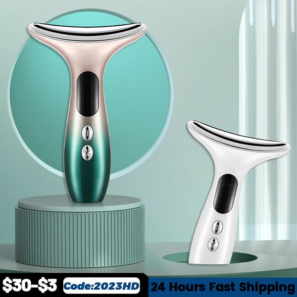 

bust shaper neck face massage ems double chin remover v line lift up 3 colors led devices anti wrinkle slimmer reducer 230303