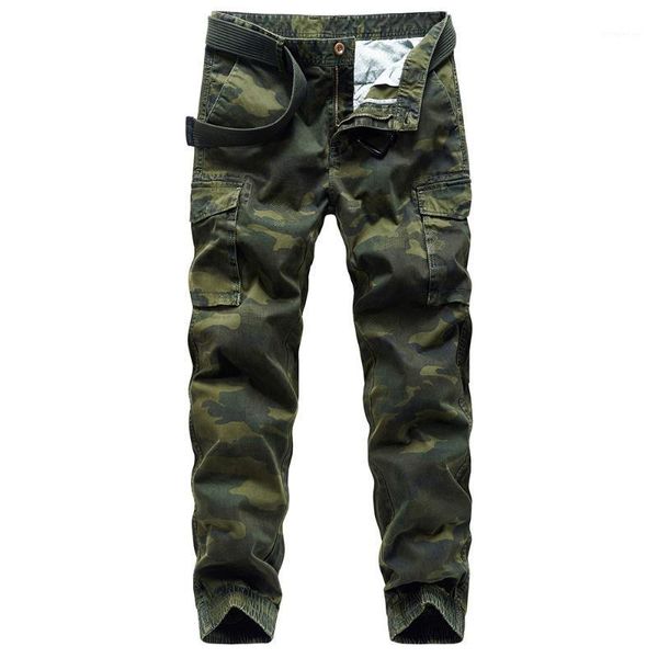 

2023 camouflage hunting retro stretch loose overalls trousers cotton wear-resistant feet training, Blue