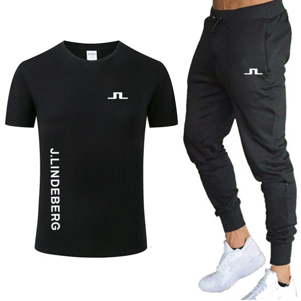 

men's tracksuits conjunto de camiseta de verano para hombre polo de golf para hombre ropa deportiva para correr traje j lindeberg de do, Gray