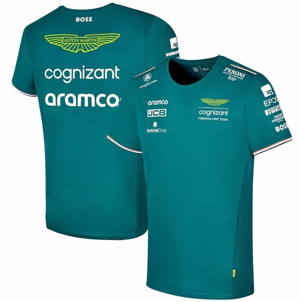 

aston martin aramco cognizant f1 2023 official team t-shirt 23 new f1 formula one racing team aston martin aramco cognizant lance stroll dri, Gray