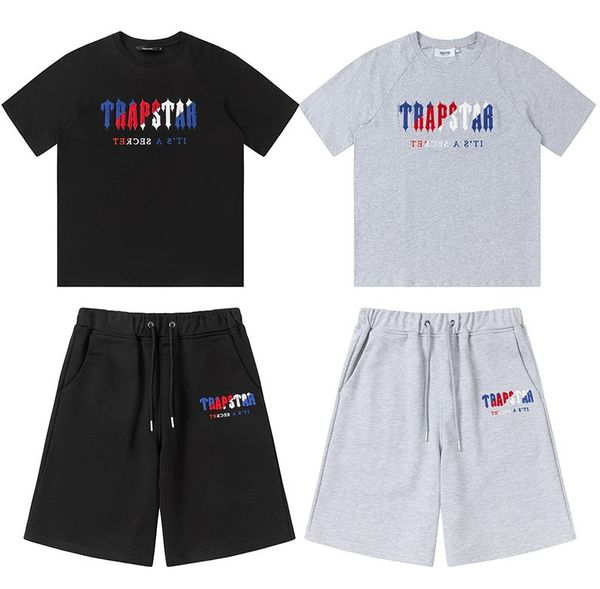 

men suit t-shirts shorts sports designer shirts pants chest towel embroidery pure cotton casual daily trapstar shirts british fashion clothi, White;black