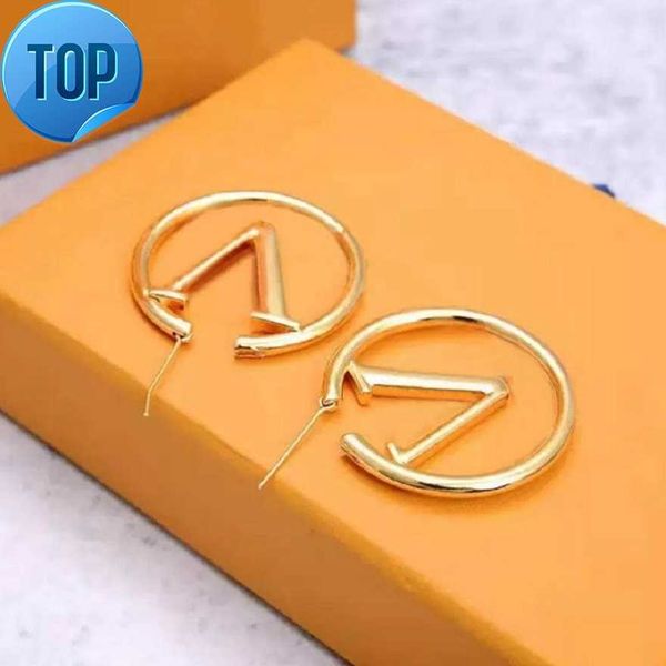 

womens hoops earrings for women stud fashion big circle simple earring jewelry luxurys designer earings letter earring, Golden;silver