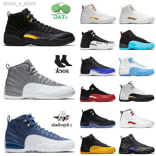 

2023 casual breathable 12 12s basketballs shoes jumpman sneakers playoffs stealth royalty dark concord sports trainers utility grind reverse, Black
