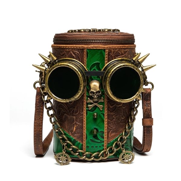 

waist bags fashion handbag goggles rivet shoulder steampunk gothic chain bucket crossbody for girl boyfriend gathering 230306