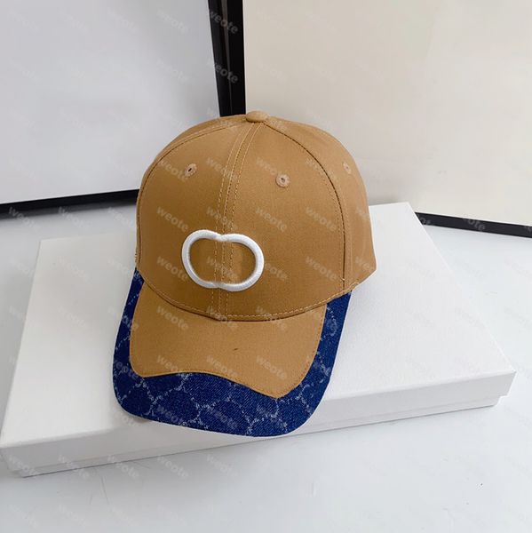

fashion designer baseball cap men casquette g jumbo hats brand snapback womens denim splicing hat luxury beanie tennis cap summer, Blue;gray
