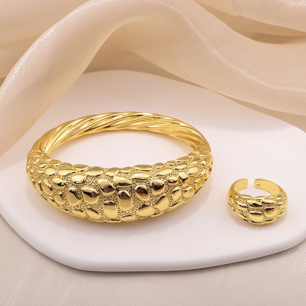 

wedding jewelry sets bracelet gold colour bracelets ring set designer jewlery for lady dubai african woman jewelrys party anniversary 230306, Slivery;golden