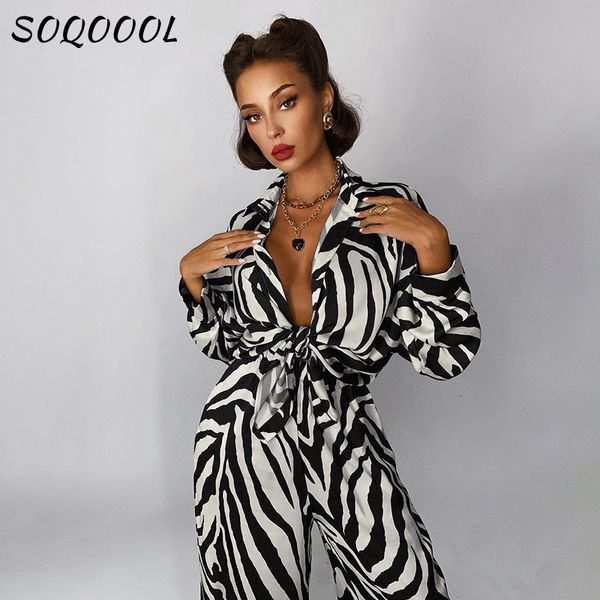 

women's two piece pants fashoin stripes 2 set women loose long sleeve blosue wide leg suit elegant zebra office ladies outfits 230303, White