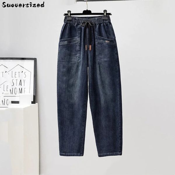 

women's jeans bleached vintage baggy jeans women wide leg denim pants streetwear vaqueros high waist pantalones korean capris casual tr, Blue